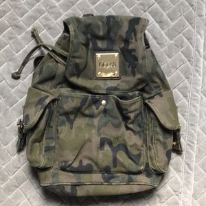 Guess Factory, camo backpack.